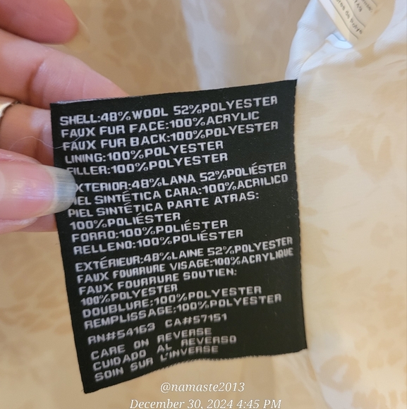 Guess Wool Blend Pea Coat Faux Fur Designer Luxury Celeb Removable Collar #74 - Picture 9 of 11